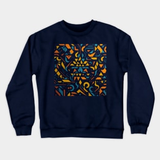 geometry abstract pattern design with bold colors Crewneck Sweatshirt